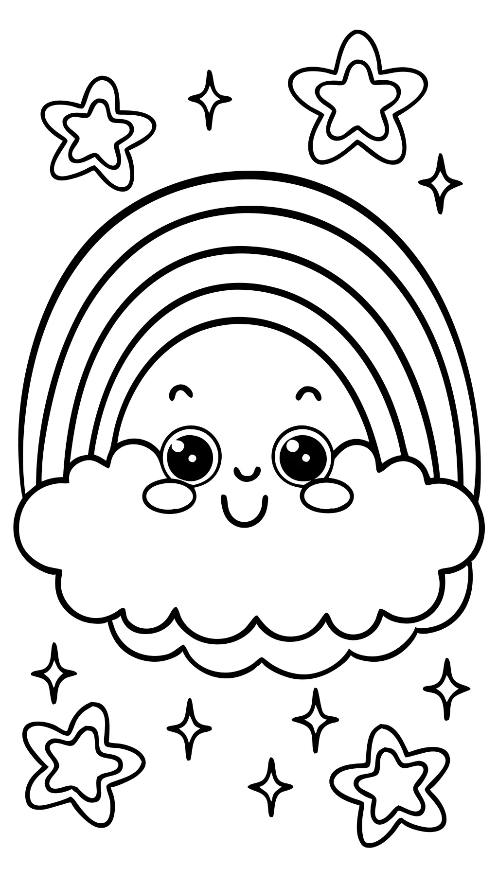 free printable rainbow coloring page